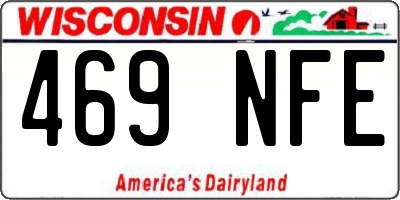 WI license plate 469NFE