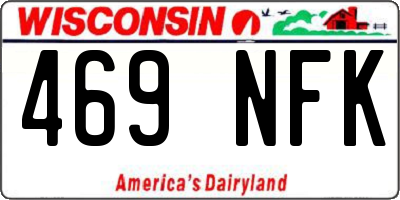 WI license plate 469NFK
