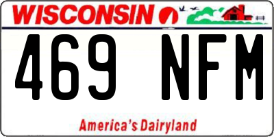 WI license plate 469NFM