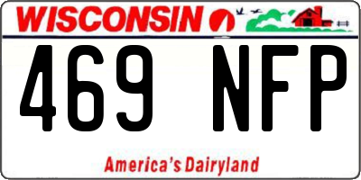 WI license plate 469NFP