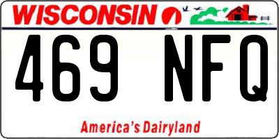 WI license plate 469NFQ