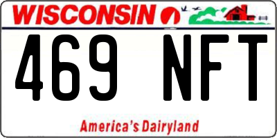WI license plate 469NFT
