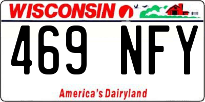 WI license plate 469NFY