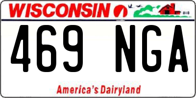 WI license plate 469NGA