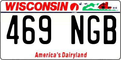 WI license plate 469NGB