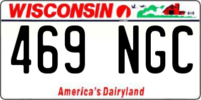 WI license plate 469NGC