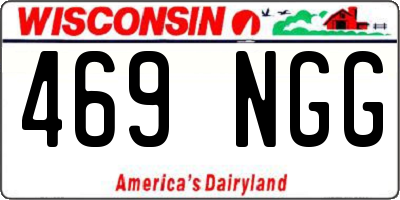 WI license plate 469NGG