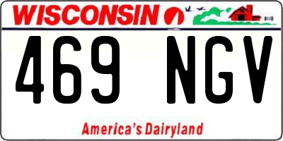 WI license plate 469NGV