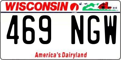 WI license plate 469NGW