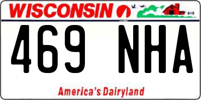 WI license plate 469NHA