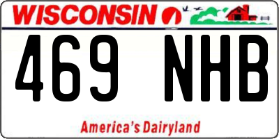 WI license plate 469NHB