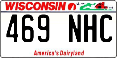WI license plate 469NHC