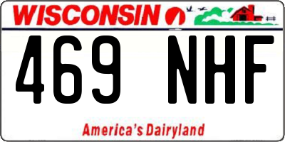 WI license plate 469NHF