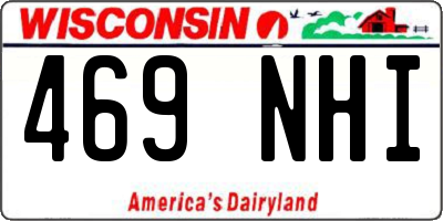 WI license plate 469NHI
