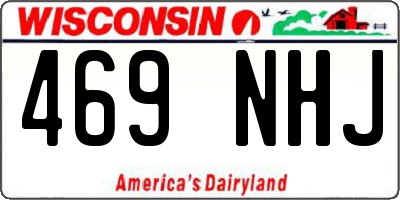 WI license plate 469NHJ