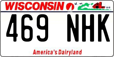 WI license plate 469NHK