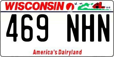 WI license plate 469NHN