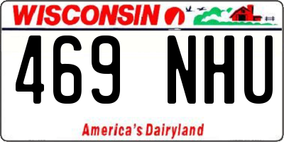 WI license plate 469NHU