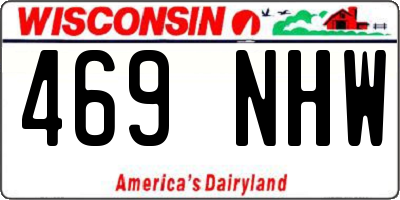 WI license plate 469NHW