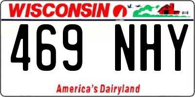 WI license plate 469NHY
