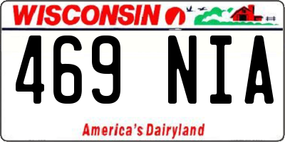 WI license plate 469NIA