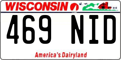 WI license plate 469NID