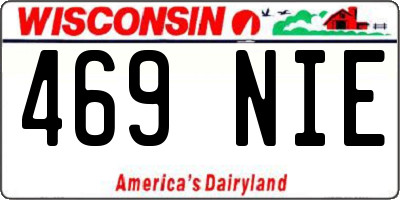 WI license plate 469NIE