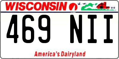 WI license plate 469NII