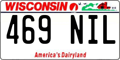 WI license plate 469NIL