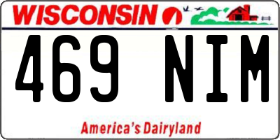 WI license plate 469NIM