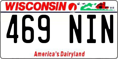 WI license plate 469NIN