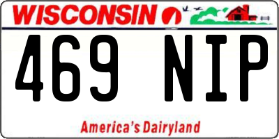 WI license plate 469NIP