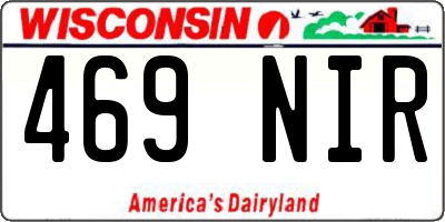 WI license plate 469NIR
