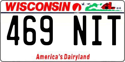 WI license plate 469NIT
