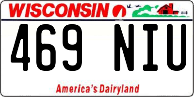 WI license plate 469NIU