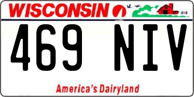 WI license plate 469NIV