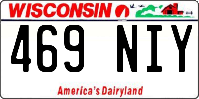 WI license plate 469NIY
