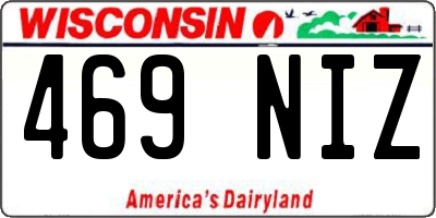 WI license plate 469NIZ