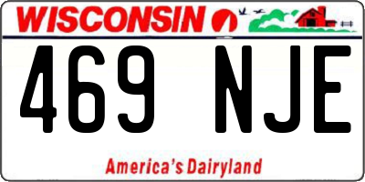 WI license plate 469NJE