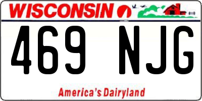 WI license plate 469NJG