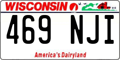 WI license plate 469NJI