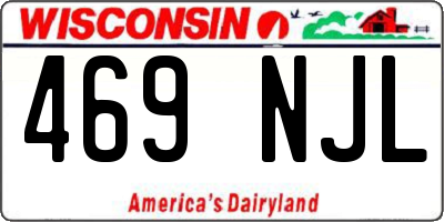 WI license plate 469NJL