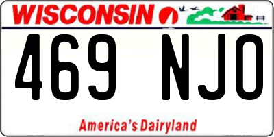 WI license plate 469NJO