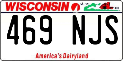 WI license plate 469NJS