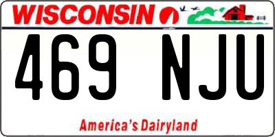 WI license plate 469NJU