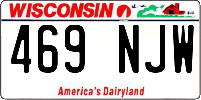 WI license plate 469NJW