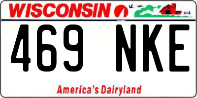 WI license plate 469NKE