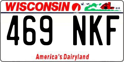 WI license plate 469NKF