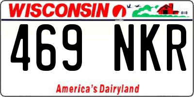 WI license plate 469NKR