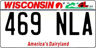 WI license plate 469NLA
